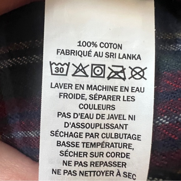 L.L. Bean Men’s Plaid Flannel Button Down Shirt Medium Slightly Fitted EUC - Picture 7 of 7